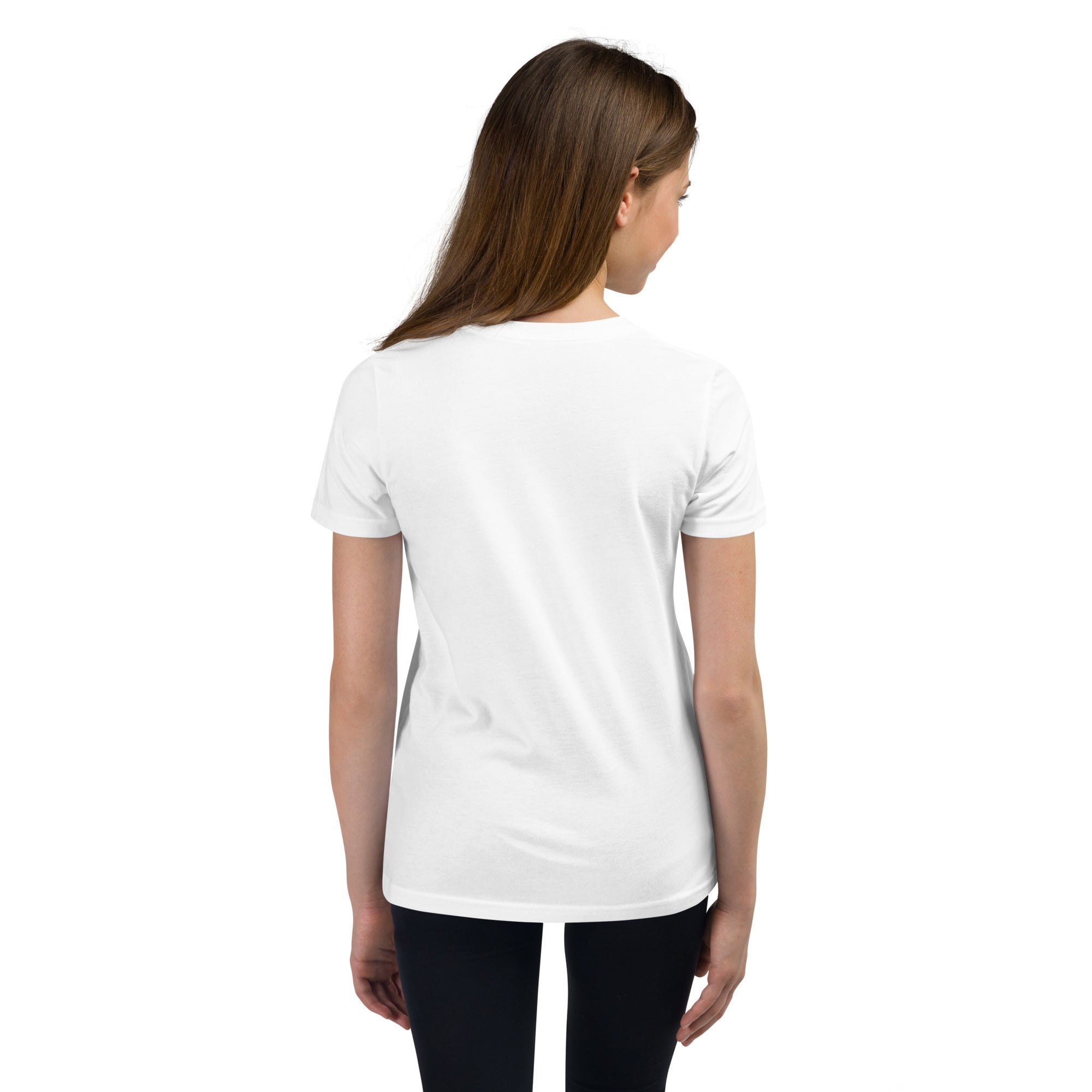 Montebello Square Logo R/B - White Youth Short Sleeve T-Shirt