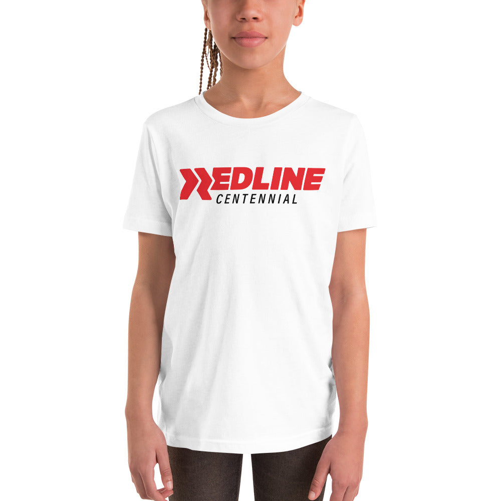 Centennial Logo R/B - White Youth Short Sleeve T-Shirt