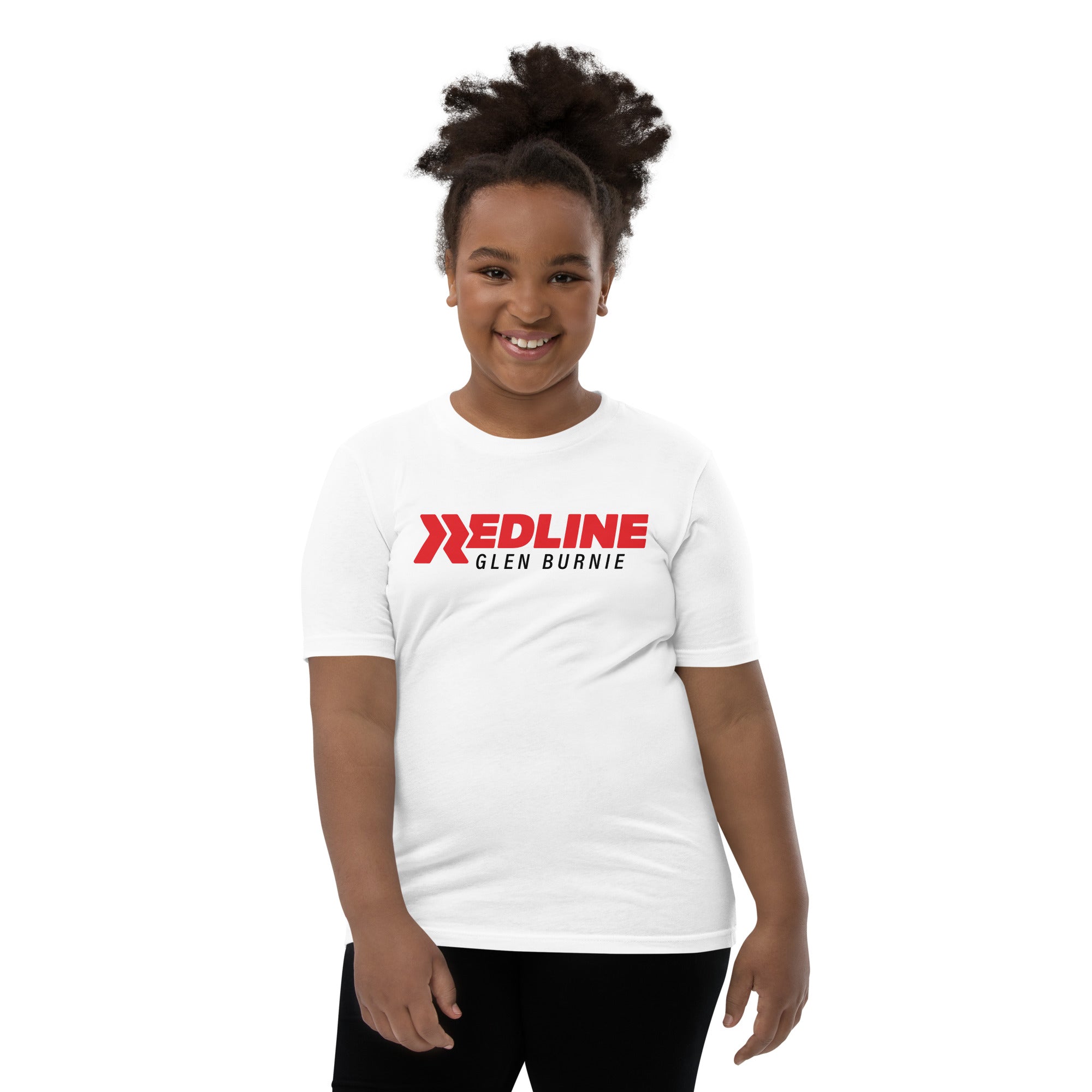 Glen Burnie Logo R/B - White Youth Short Sleeve T-Shirt