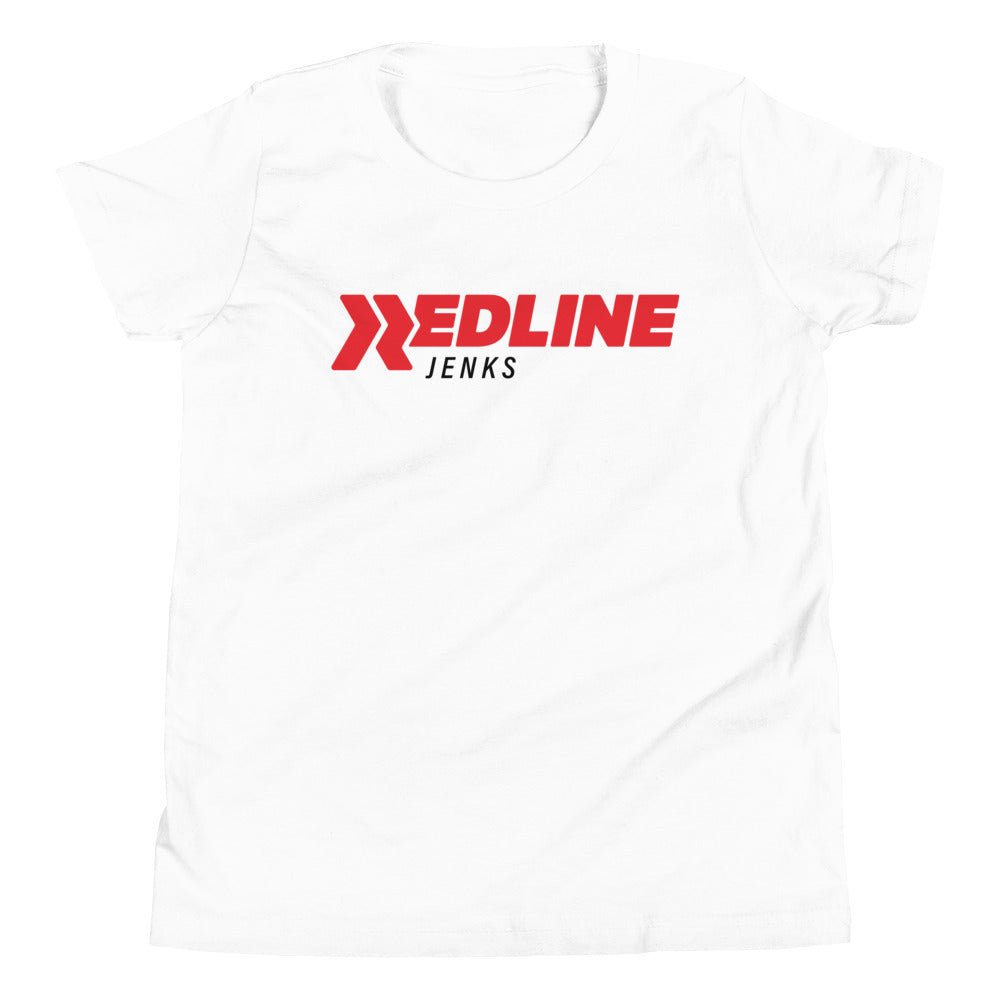 Jenks Logo R/B - White Youth Short Sleeve T-Shirt