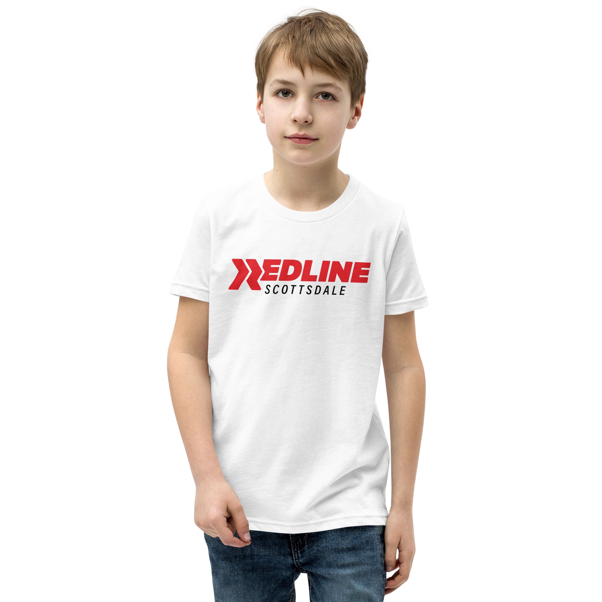 Scottsdale Logo R/B - White Youth Short Sleeve T-Shirt