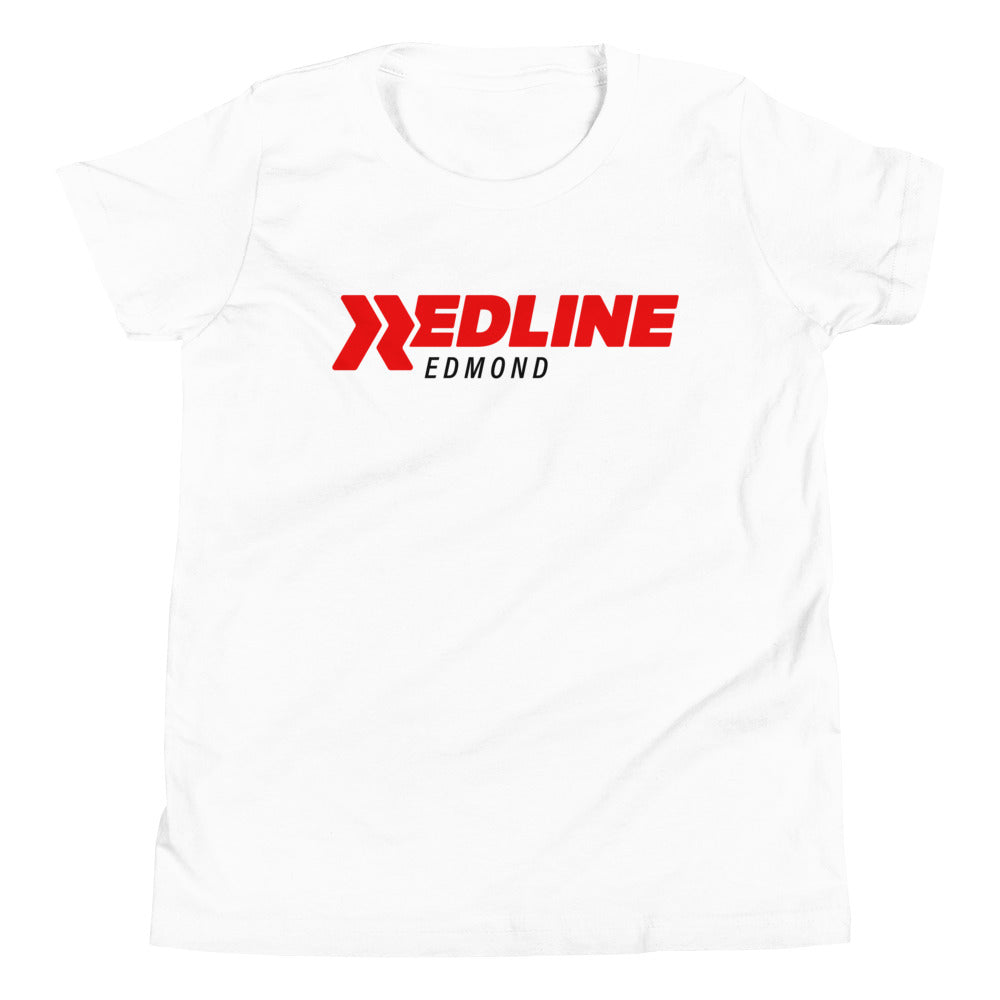 Edmond Logo R/B - White Youth Short Sleeve T-Shirt